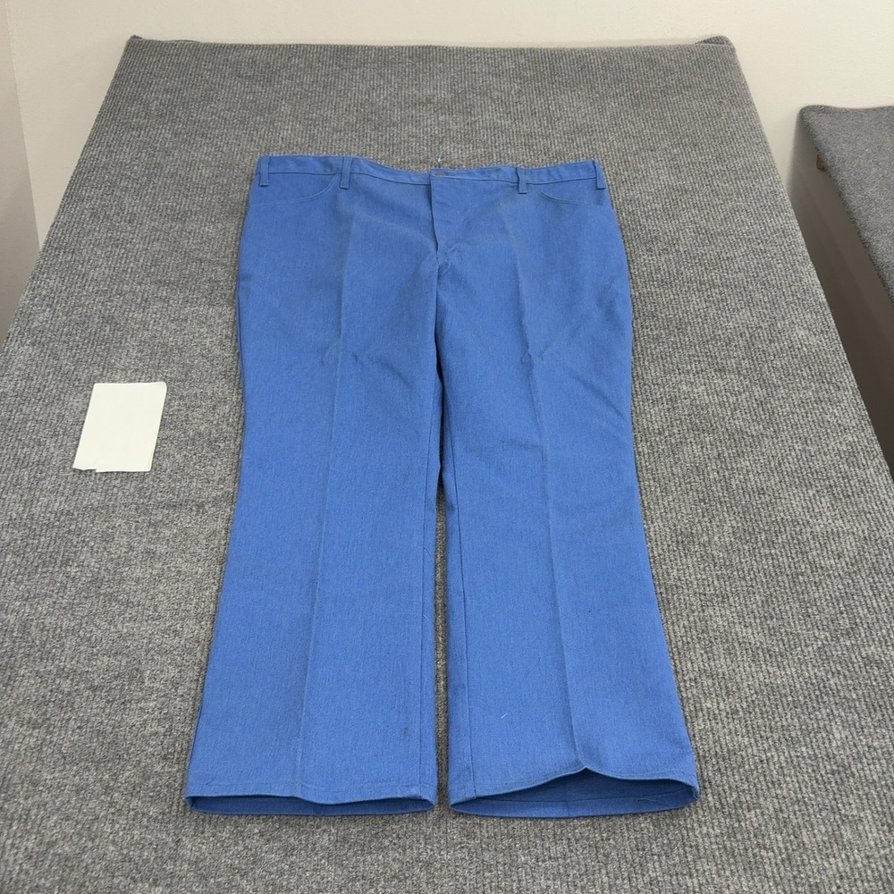 Vintage Dickies Pants Mens 48x29 Blue Poly Cotton Made in USA Workwear Utility